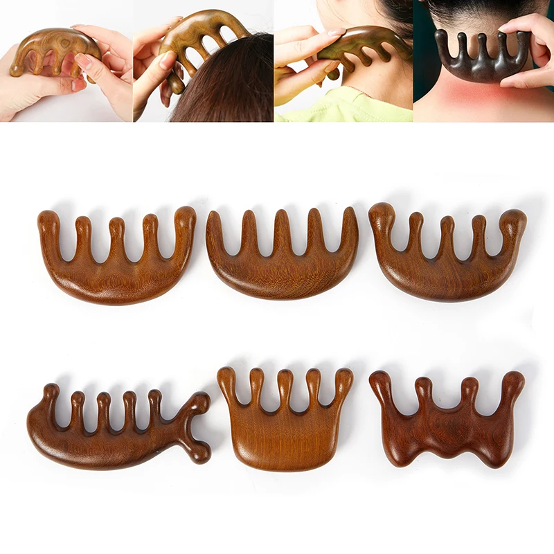 Detangling Wide Comb - 우드 테라피 마사지 빗 머리 얼굴