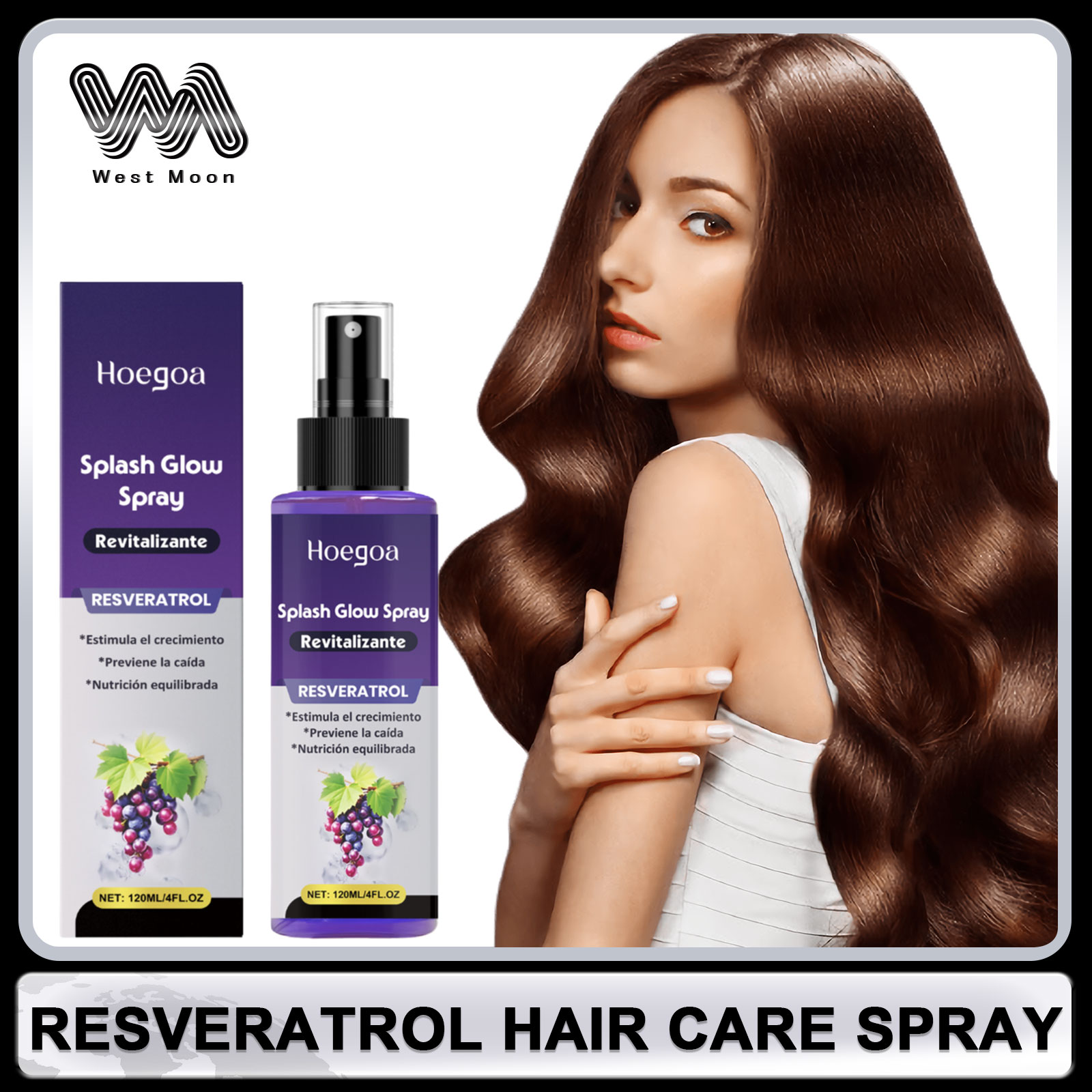 Hair Care Natural - 레스베라트롤 헤어 케어 스프레이 대머리 방지