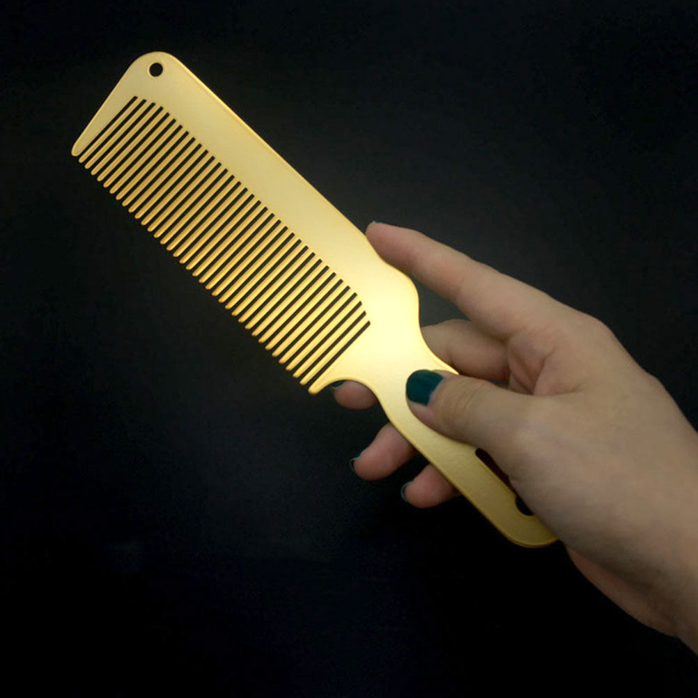 Detangling Wide Comb - 남성용 스틸 와이드 톱빗, 전문 이발사