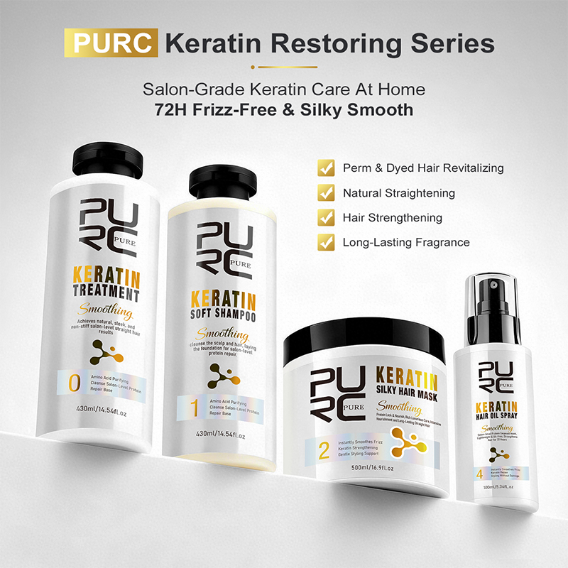 Hair Care Hair Mask - PURC 케라틴 트리트먼트 헤어 케어 세트