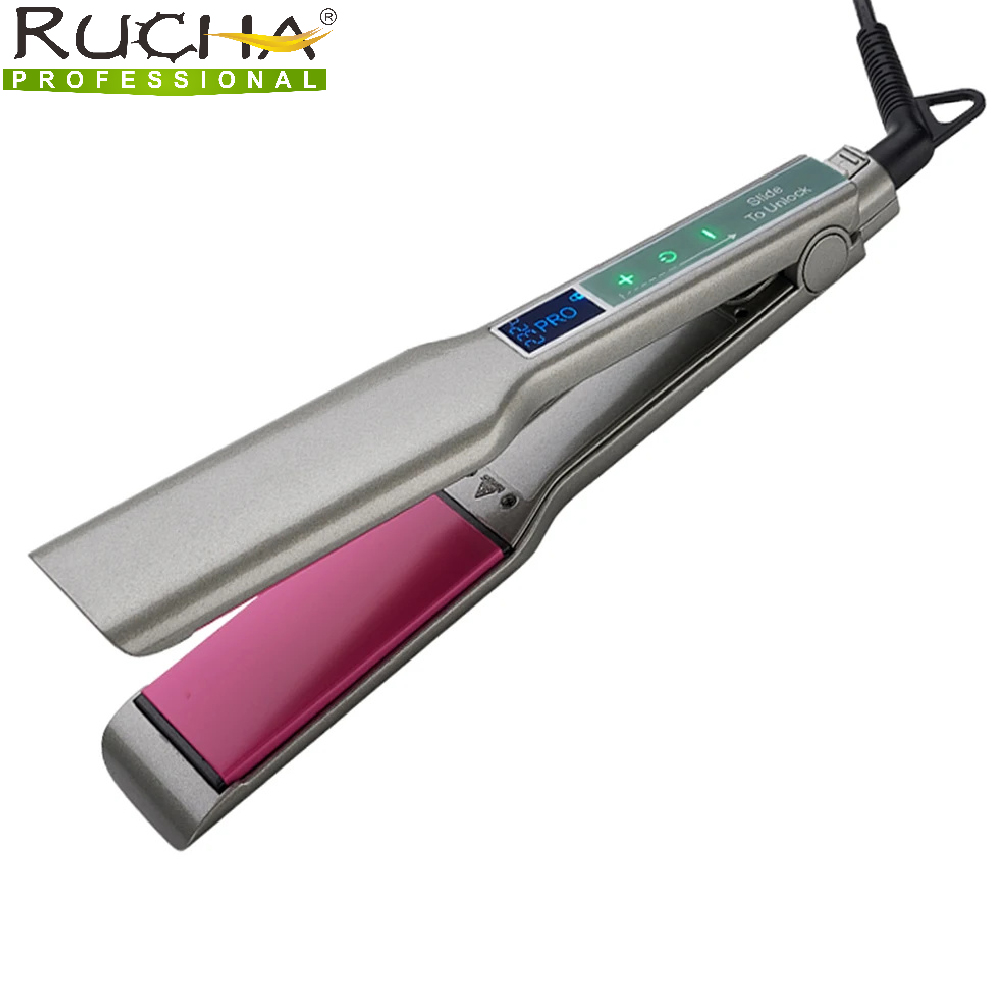 Detangling Wide Comb - 스마트 터치 디스플레이 헤어 스트레이트너, LCD