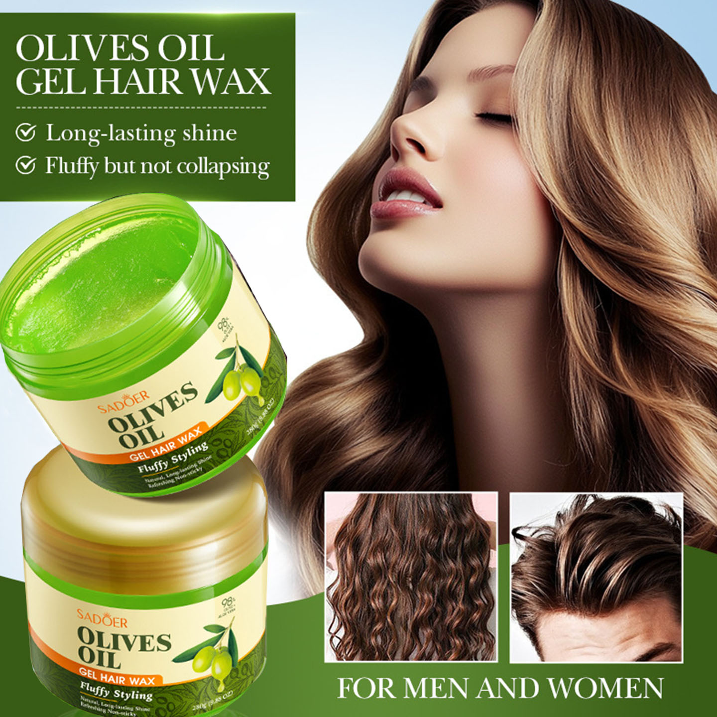 Hair Care Olive Oil - 올리브 오일 영양 스타일링 젤 스타일링