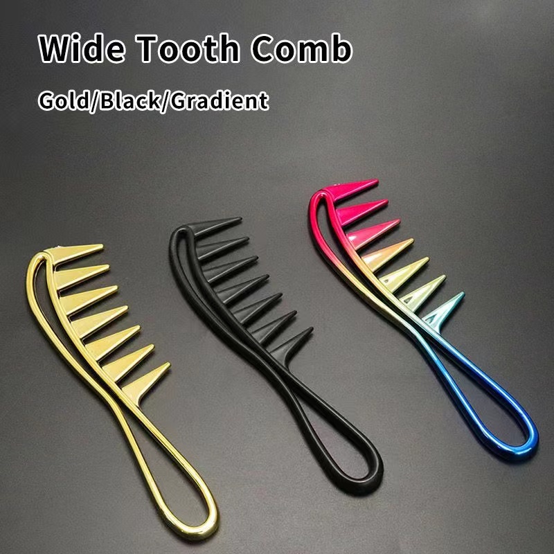 Detangling Wide Comb - 미용사 휴대용 멀티 컬러 와이드 이빨