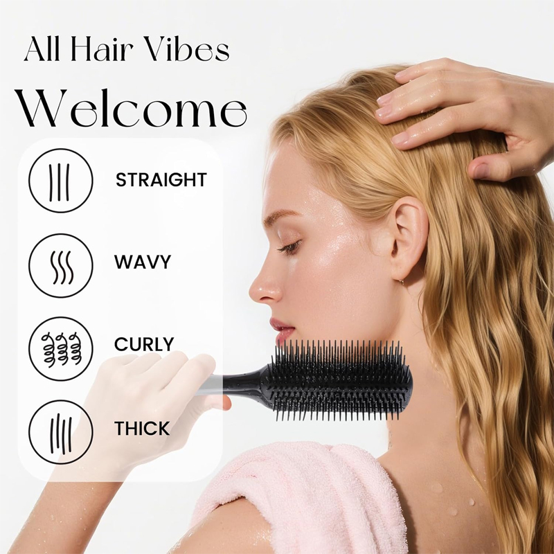 2개입 9열 엉킴 방지 마사지 헤어 브러시 와이드 톱  - Detangling Wide Comb 리뷰 및 가격