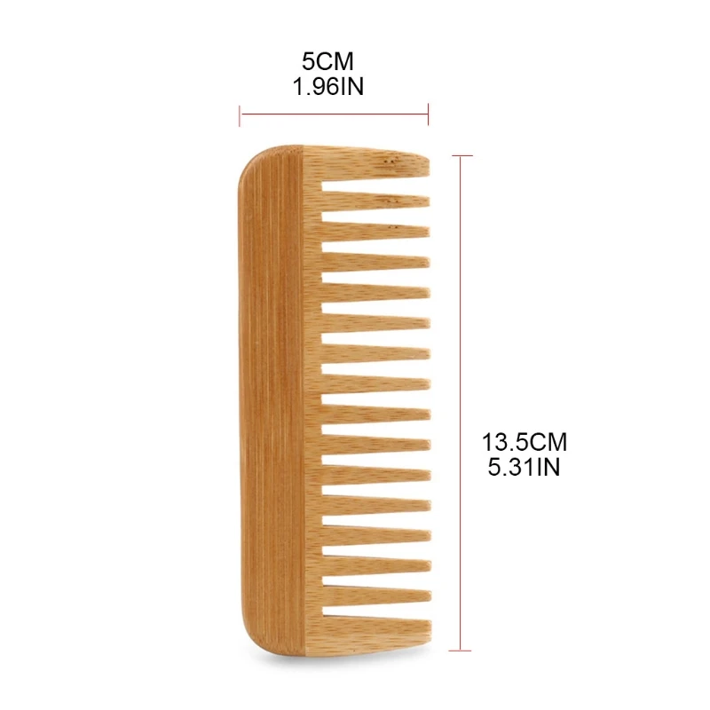 천연 대나무 넓은 이빨 빗, 제모 빗, 정전기 방지 나 - Detangling Wide Comb 리뷰 및 가격