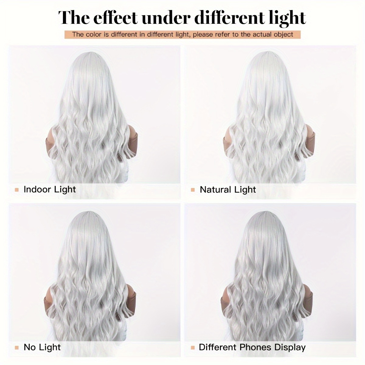 안신 브랜드 합성 섬유 가발: 은백색 자연스러운 큰 웨 - Hair Care Natural 리뷰 및 가격