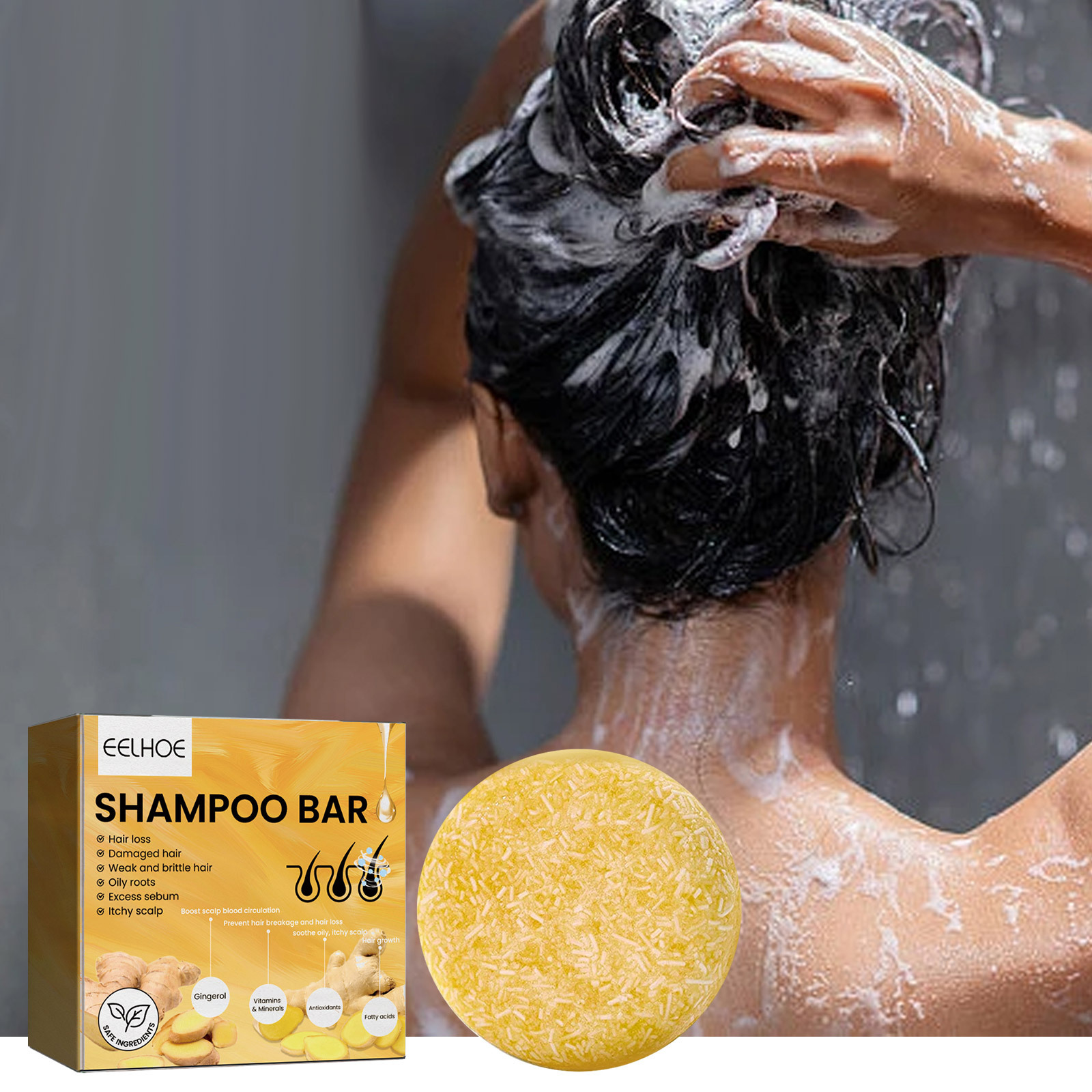 천연 생강 헤어 샴푸 바, 모발 뿌리 강화, 탈모 감소 - Hair Care Natural 리뷰 및 가격