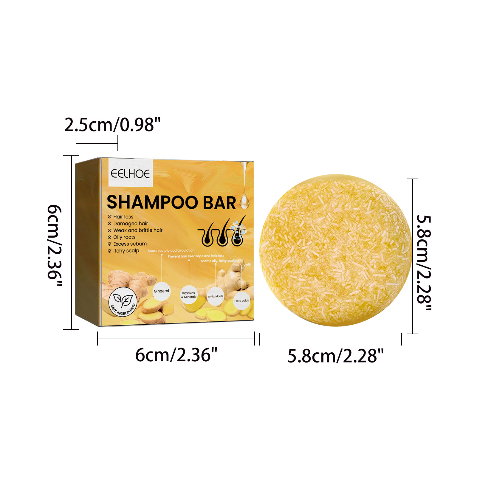 천연 생강 헤어 샴푸 바, 모발 뿌리 강화, 탈모 감소 - Hair Care Natural 리뷰 및 가격