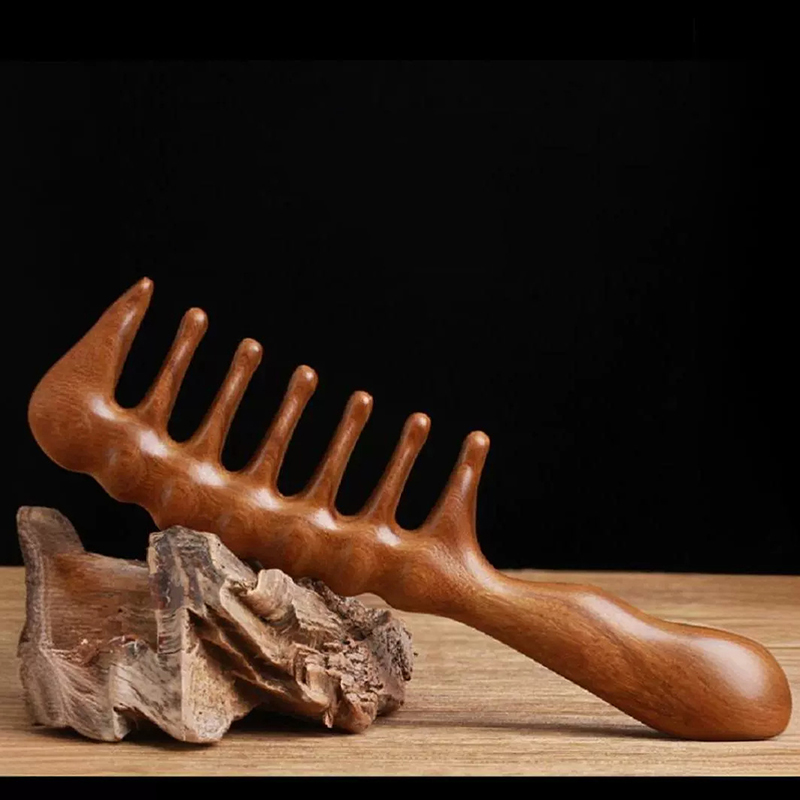 천연 백단향 헤어 빗 정전기 방지 나무 빗 마사지기 긴 - Detangling Wide Comb 리뷰 및 가격