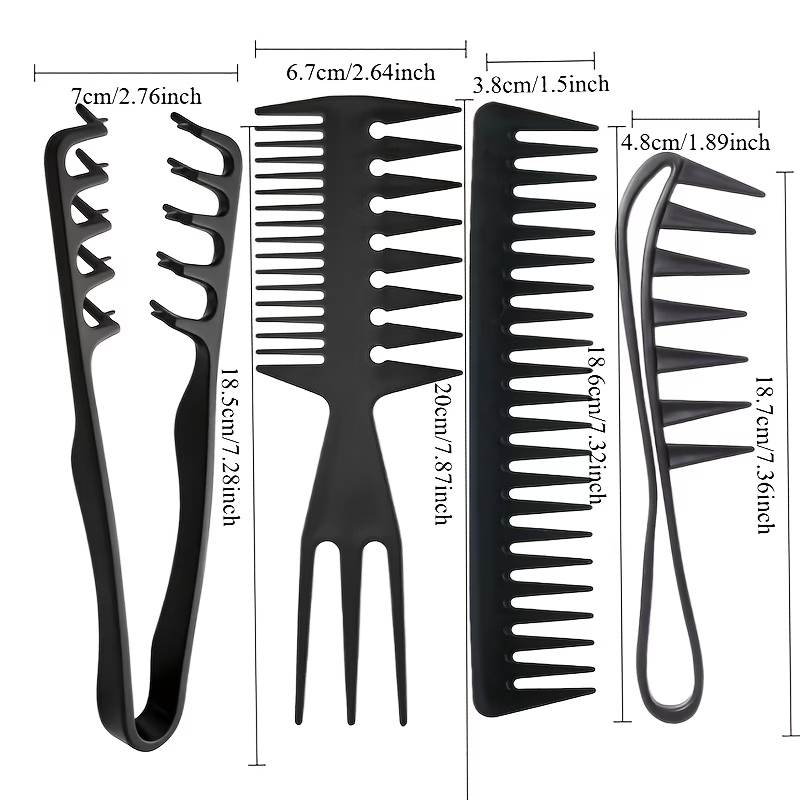 4종 남성 스타일링 빗 세트, 정전기 방지 넓은 빗살  - Detangling Wide Comb 리뷰 및 가격
