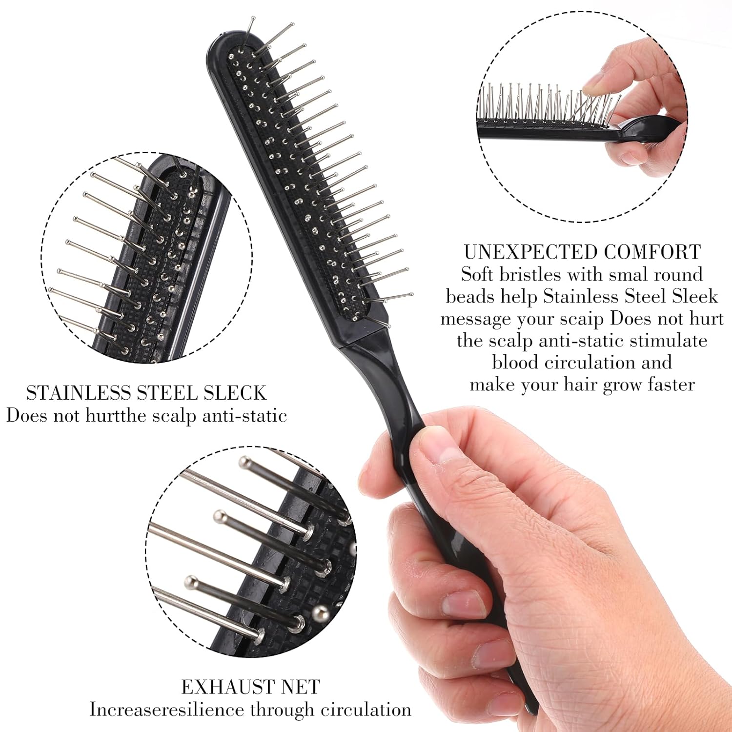 가발 브러쉬 세트, 루프 가발 브러쉬, 헤어 익스텐션용 - Detangling Wide Comb 리뷰 및 가격