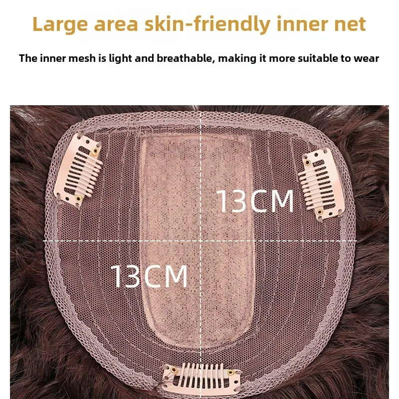 13x13cm 인모 곱슬머리 가발 여성 탈모 및 희소한 - Hair Care Women 리뷰 및 가격