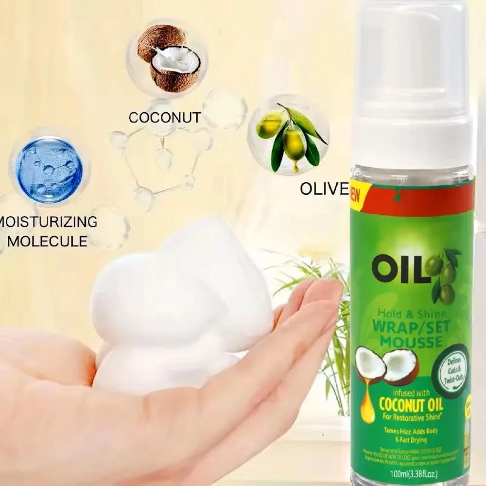 100ml 올리브 오일 여성용 곱슬머리용 무스 강력한  - Hair Care Women 리뷰 및 가격