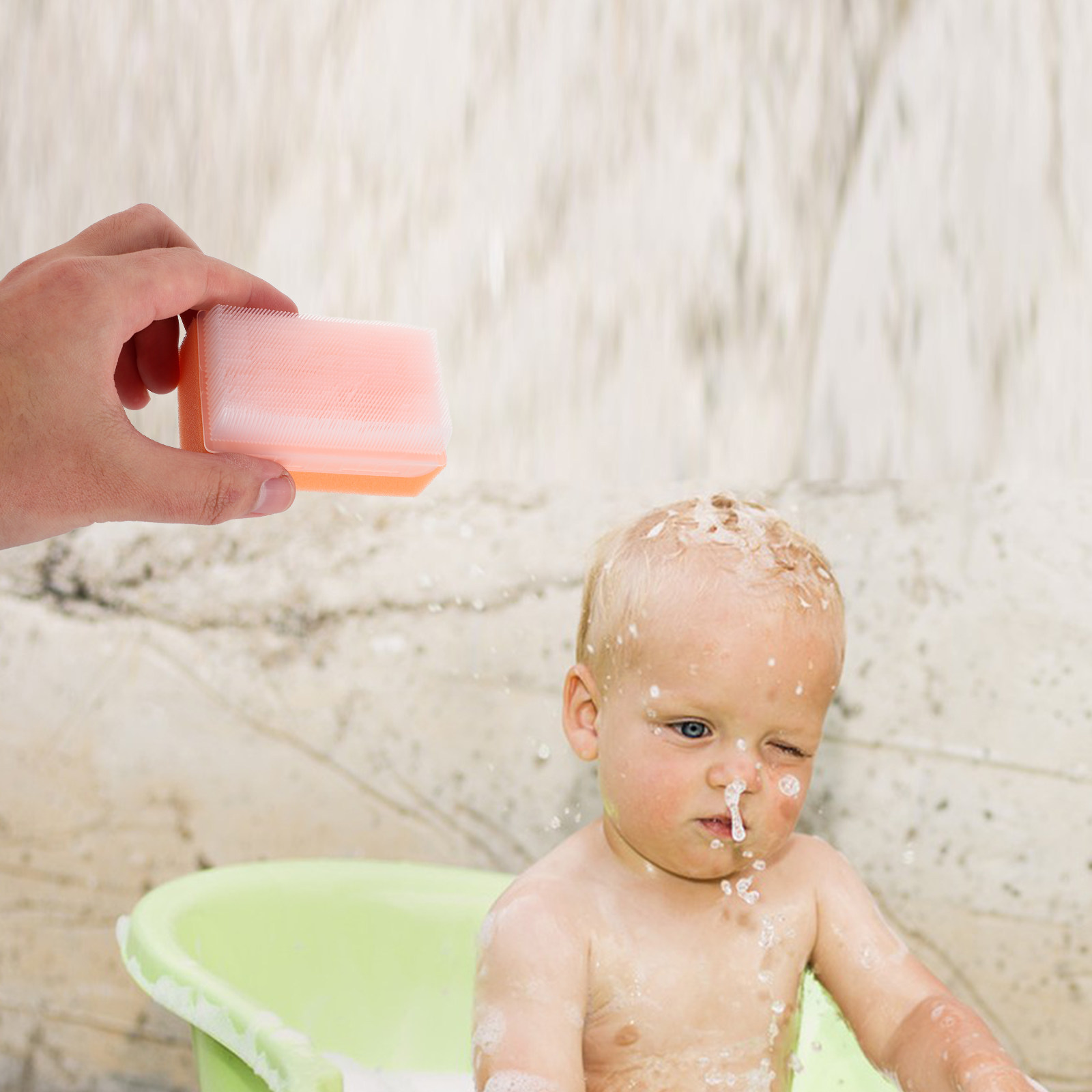 2pcs 베이비 워시 브러쉬 스폰지 신생아를위한 부드러 - Hair Care For Baby 리뷰 및 가격