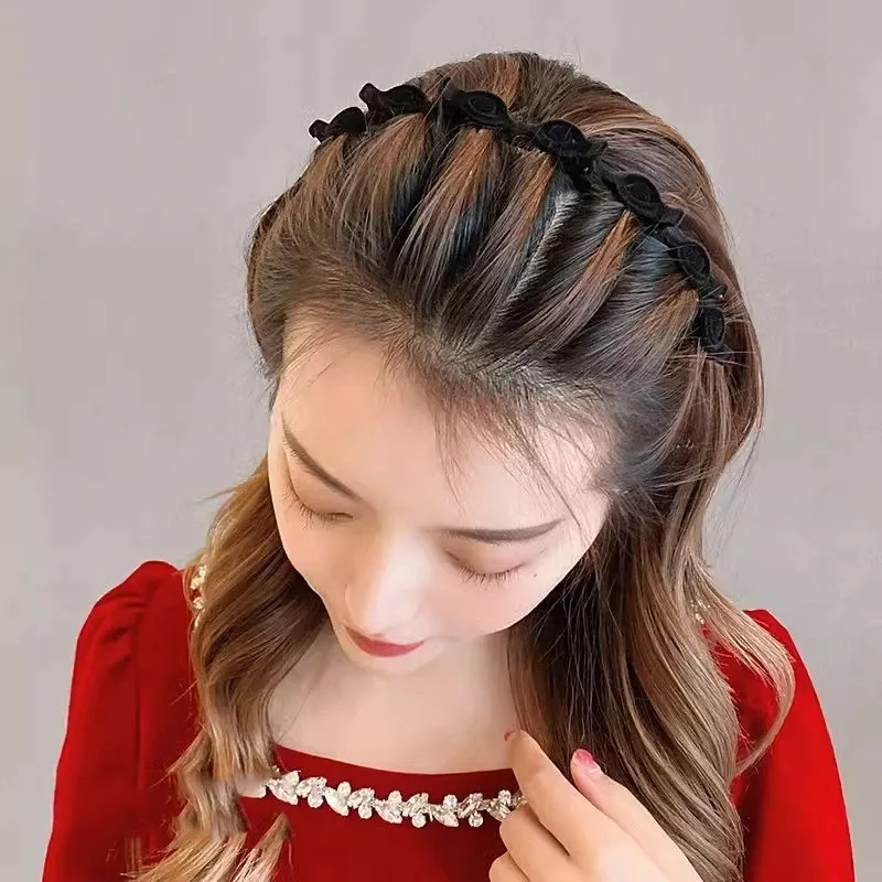 1/3개입 여성용 플로킹 브레이드 헤어밴드 심플한 잔머 - Hair Care For Baby 리뷰 및 가격