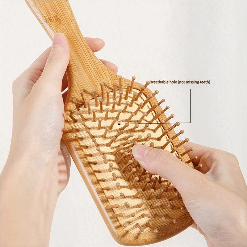 대나무 헤어 브러시 여성용 스타일링 헤어 빗 헤어브러시 - Detangling Wide Comb 리뷰 및 가격