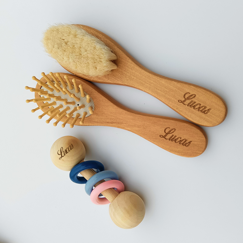나무 사용자 정의 이름 베이비 케어 헤어 브러시 순수  - Hair Care For Baby 리뷰 및 가격